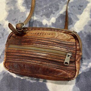Liebeskind Berlin Genuine Leather Crossbody Purse - Brown Leather